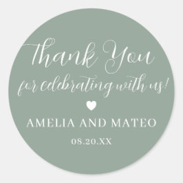 Adesivo Casamento Elegante Da Caligrafia Obrigado A Favor