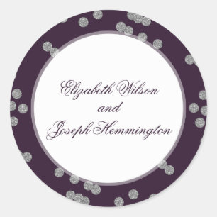 Adesivo Casamento Elegante de Confetti com Glitter de Prat
