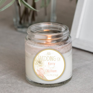 Adesivo Casamento Elegante de Cores Neutrais