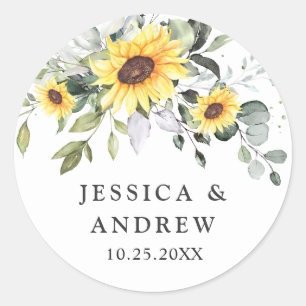 Adesivo Casamento Elegante de Girassóis Eucalyptus Waterco