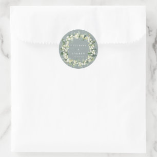 Adesivo Casamento Elegante de Morango Verde+Eucalyptus Wre
