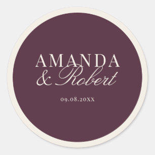 Adesivo Casamento Elegante e Sofisticado em Roxo
