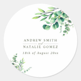 Adesivo Casamento Elegante Eucalyptus Greenery