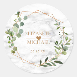 Adesivo Casamento Elegante Eucalyptus Marble Geométrico de