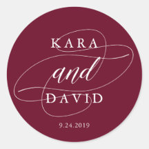 Casamento Elegante Marsala e Caligrafia Branca