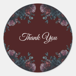 Adesivo Casamento Elegante Mauve Gothic da Maroon Escuro