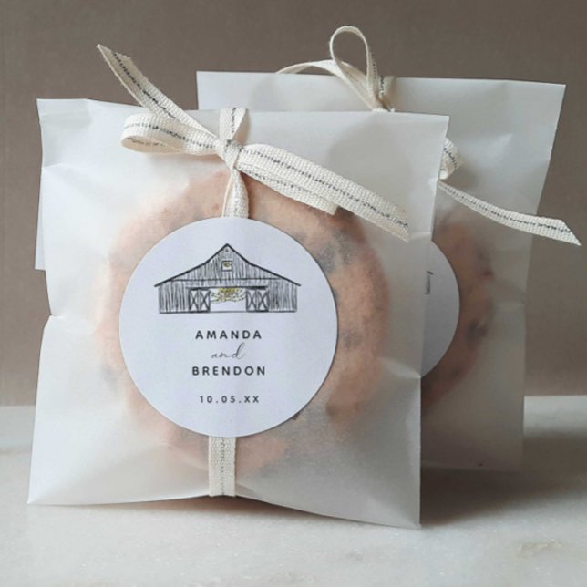 Adesivo Casamento Elegante Minimalista do Barn (Criador carregado)