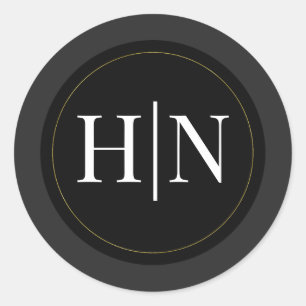 Adesivo Casamento Elegante Mínimo e Moderno da Cinza Negra