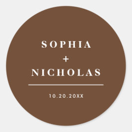 Adesivo Casamento Elegante Mínimo Escuro Moderno