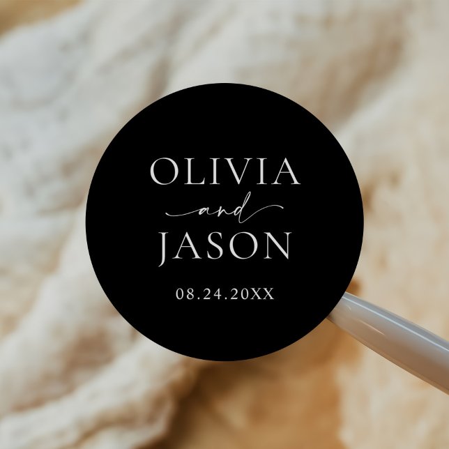 Adesivo Casamento Elegante Moderno Minimalista (Criador carregado)