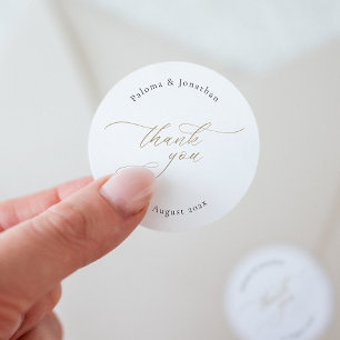 Adesivo Casamento Elegante Moderno Obrigado Sticker