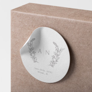 Adesivo Casamento elegante monograma