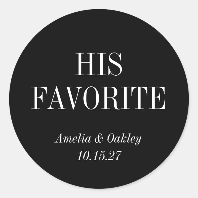 Adesivo Casamento Elegante Negro Favorece Seu Personagem F (Frente)