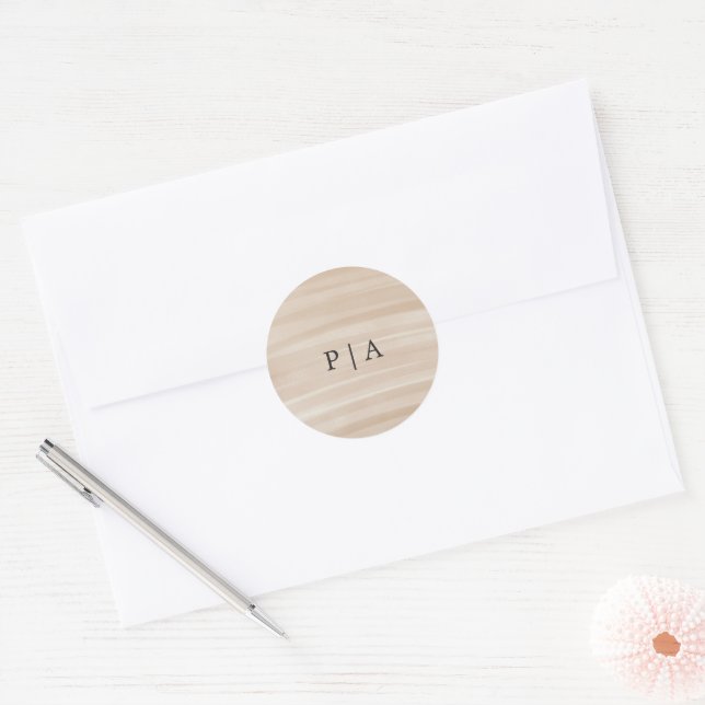 Adesivo Casamento Elegante Neutral De Chic Sandy Da Costa (Envelope)