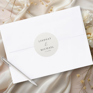 Adesivo Casamento Elegante Royal Marfim Script