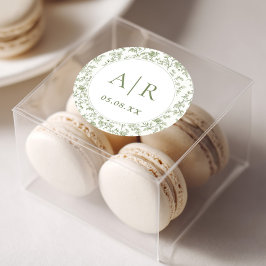 Adesivo Casamento Elegante Sage Chinoiserie