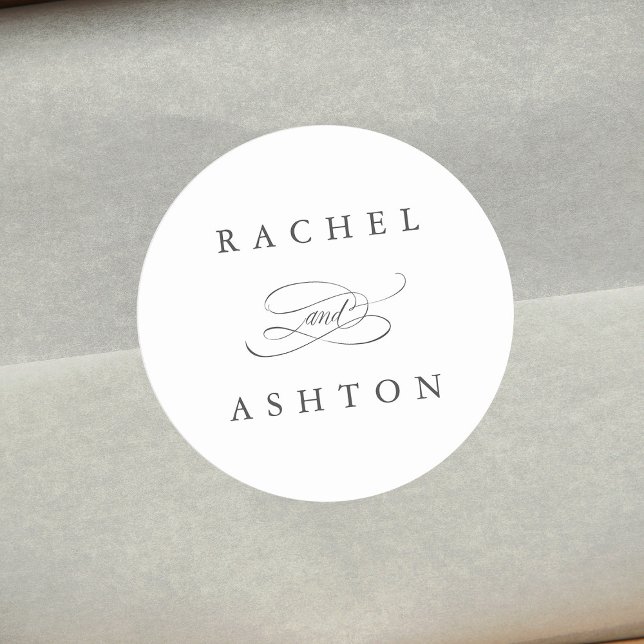 Adesivo Casamento elegante simples (Criador carregado)