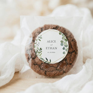 Adesivo Casamento Elegante Verde Eucalyptus