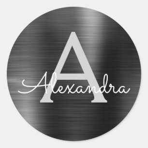 Adesivo Casamento em Monograma Girly Metálico de Folha Ne