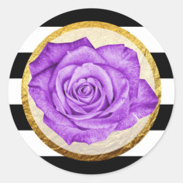 Adesivo Casamento em tiras de Rosa Roxo Moderno