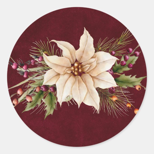 Adesivo Casamento entre Poinsettia e Berries (Frente)