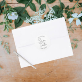 Adesivo Casamento Estilizado Branco Salvar a Data
