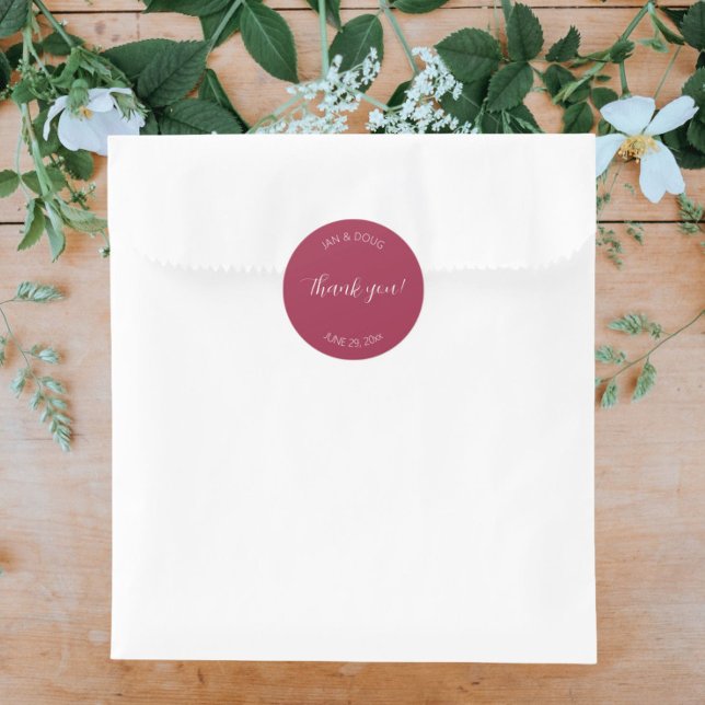 Adesivo Casamento Estilizado De Vinho, Obrigado (In Situ Wedding)