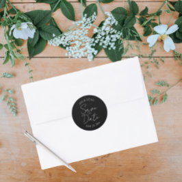 Adesivo Casamento Estilizado Preto Salve a Data