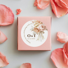 Adesivo Casamento estilo Chic Boho Obrigado Favor Sticker