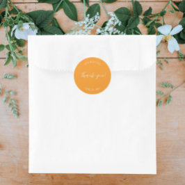 Adesivo Casamento Estrilizado Laranja Obrigado