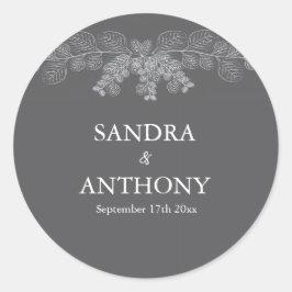 Adesivo Casamento Eucalyptus com Linha Simples de Cinzas