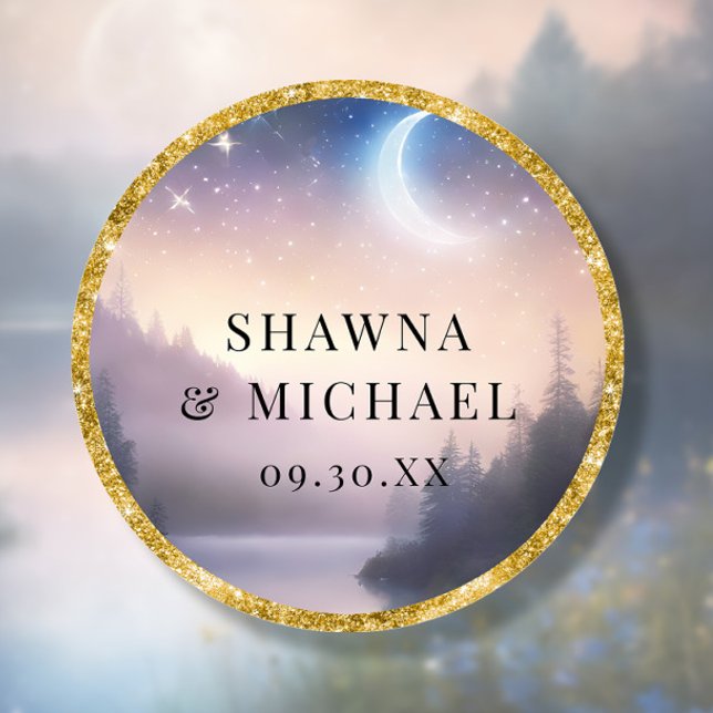 Adesivo Casamento Fantástico Elegante de Montanha e Lago s (Criador carregado)