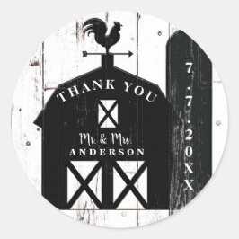 Adesivo Casamento Farmhouse Russo de Madeira Branca Negra