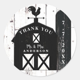 Adesivo Casamento Farmhouse Russo de Madeira Branca Negra