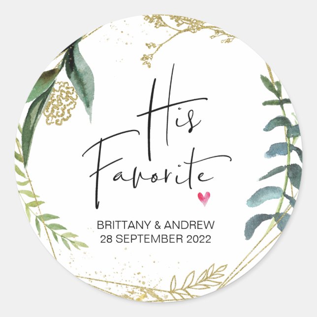 Adesivo Casamento Favorece Sua Caixa De Tratamento Favorit (Frente)