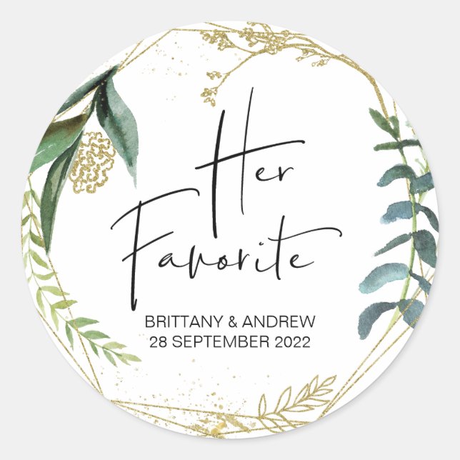 Adesivo Casamento Favorece Sua Caixa De Tratamento Favorit (Frente)