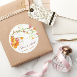 Adesivo Casamento Floral Amarelo Hibiscus Swirls & Swallow