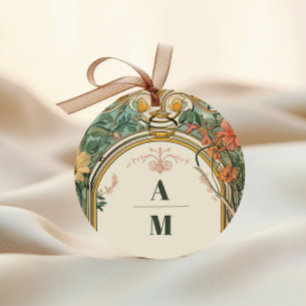 Adesivo Casamento Floral Art Nouveau Vintage