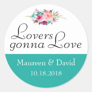 Adesivo Casamento floral azul da cerceta