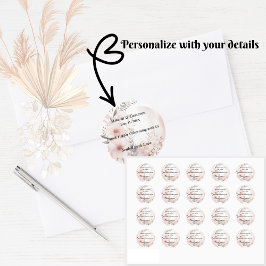 Adesivo Casamento Floral Blush Boho