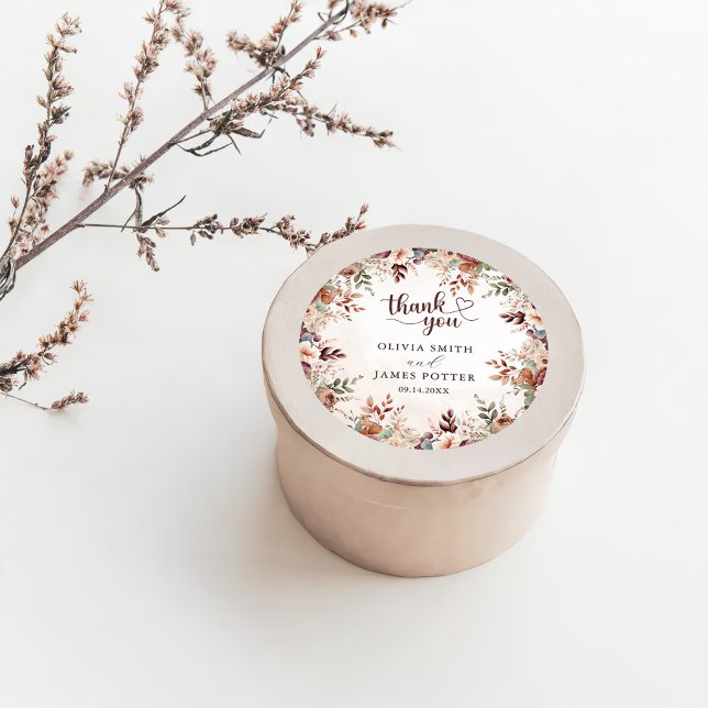 Adesivo Casamento Floral Boho Elegante (Criador carregado)