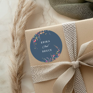 Adesivo Casamento Floral Botânico Elegante