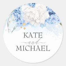 Casamento Floral Branco e Azul Dusty