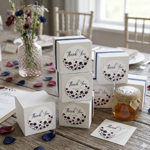 Adesivo Casamento Floral Burgundy & Azul Temperamental