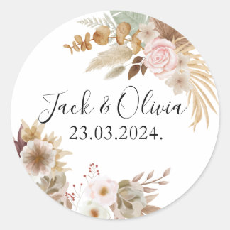 Adesivo Casamento floral Chic Bohemian