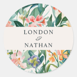 Adesivo Casamento Floral Colorido