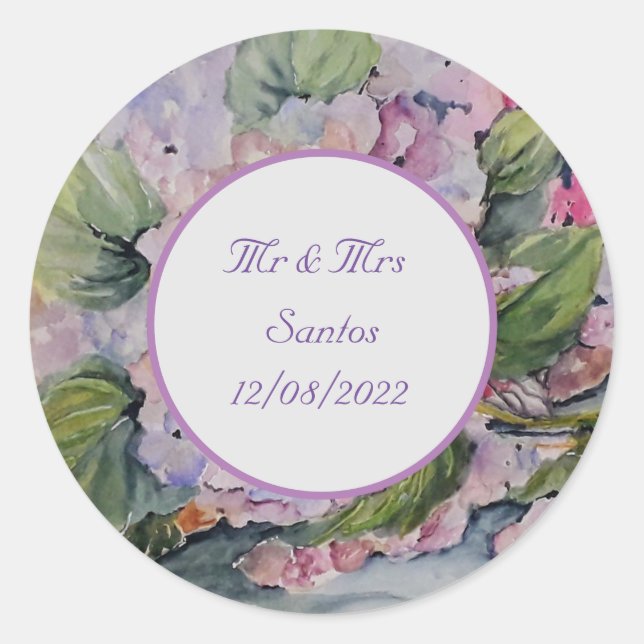 Adesivo Casamento Floral com dizer Napkins (Frente)
