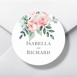 Adesivo Casamento Floral Cor-de-Rosa Esbranquiçada