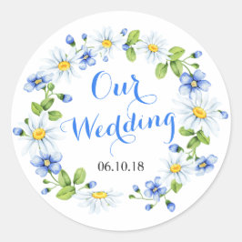Adesivo Casamento Floral da Flor da Flor Branca de Cornflo