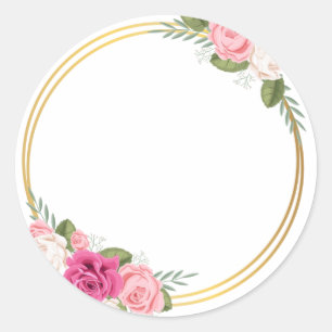 Adesivo Casamento Floral de Aquarela de Jardim de Verão